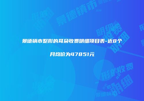 景德镇市整形的耳朵收费明细项目表-近8个月均价为47851元