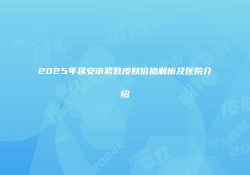 2025年延安市紧致皮肤价格解析及医院介绍