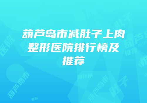 葫芦岛市减肚子上肉整形医院排行榜及推荐