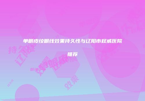 单眼皮纹眼线效果持久性与辽阳市权威医院推荐