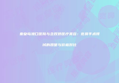 秦皇岛港口医院与念奴娇医疗美容：宽鼻手术领域的翘楚与价格对比
