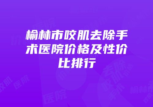 榆林市咬肌去除手术医院价格及性价比排行