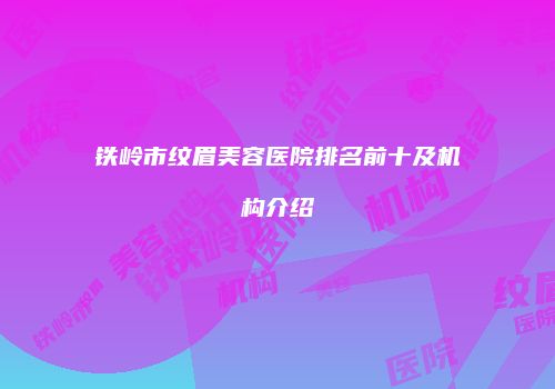 铁岭市纹眉美容医院排名前十及机构介绍