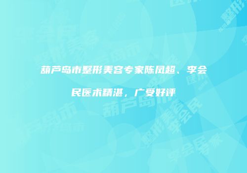 葫芦岛市整形美容专家陈凤超、李会民医术精湛，广受好评