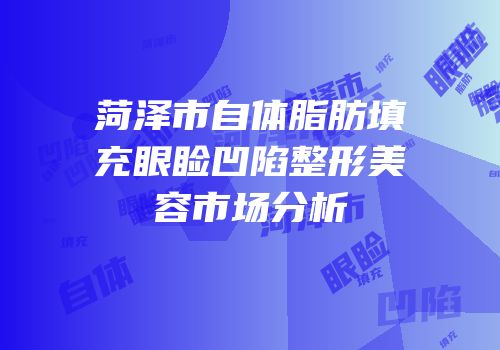 菏泽市自体脂肪填充眼睑凹陷整形美容市场分析