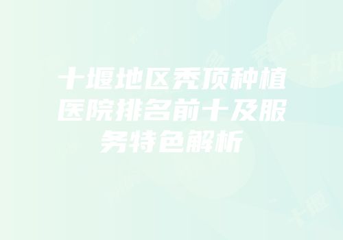 十堰地区秃顶种植医院排名前十及服务特色解析