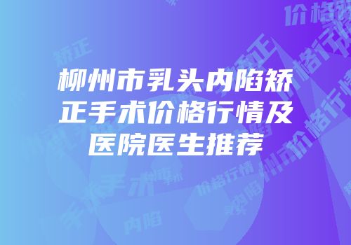 柳州市乳头内陷矫正手术价格行情及医院医生推荐