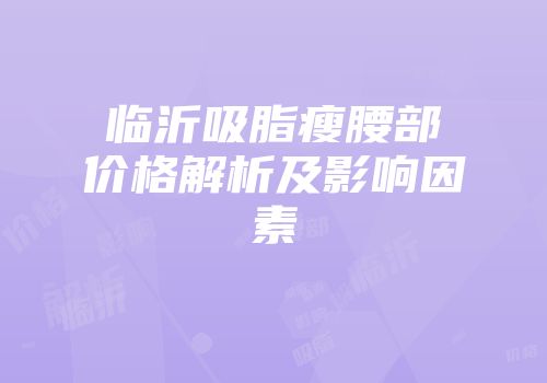 临沂吸脂瘦腰部价格解析及影响因素