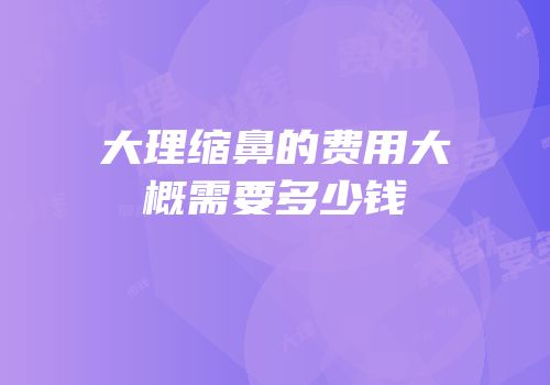 大理缩鼻的费用大概需要多少钱