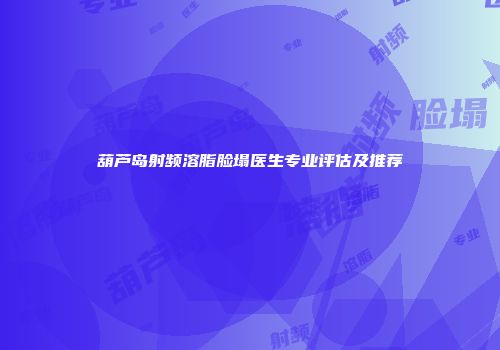 葫芦岛射频溶脂脸塌医生专业评估及推荐