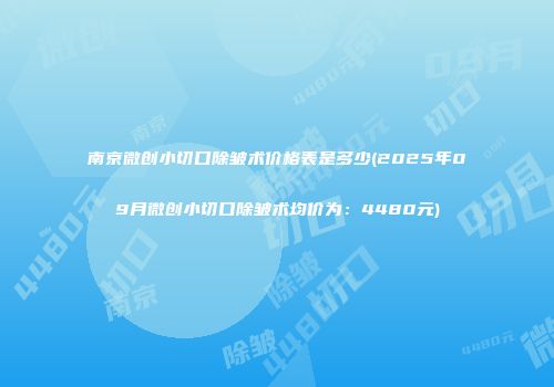 南京微创小切口除皱术价格表是多少(2025年09月微创小切口除皱术均价为：4480元)