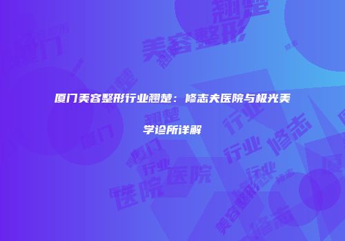 厦门美容整形行业翘楚：修志夫医院与极光美学诊所详解