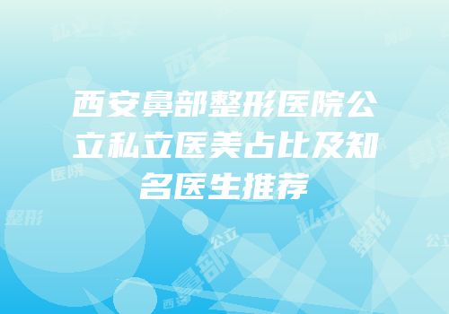 西安鼻部整形医院公立私立医美占比及知名医生推荐