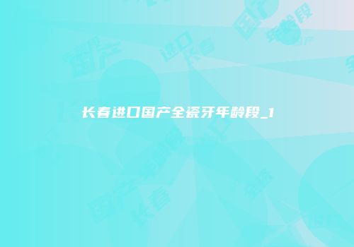 长春进口国产全瓷牙年龄段_1