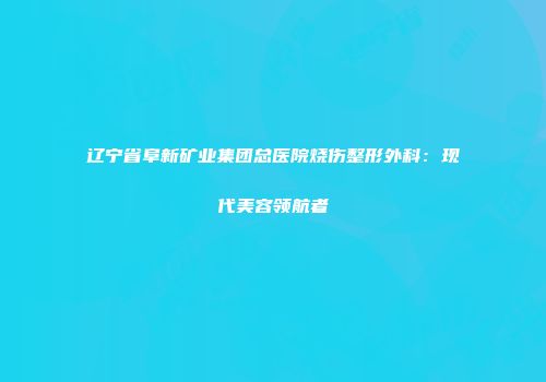 辽宁省阜新矿业集团总医院烧伤整形外科：现代美容领航者