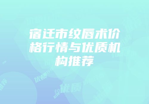 宿迁市纹唇术价格行情与优质机构推荐
