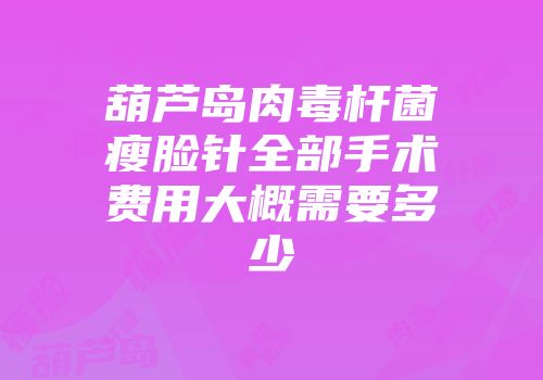葫芦岛肉毒杆菌瘦脸针全部手术费用大概需要多少
