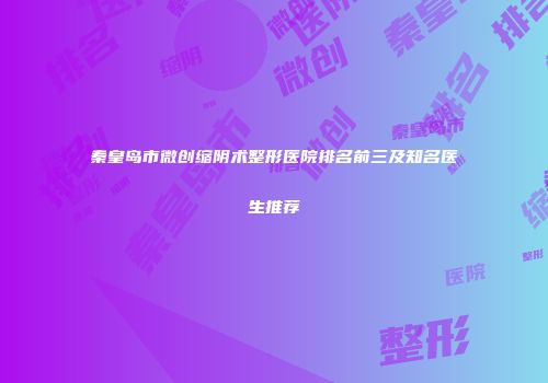秦皇岛市微创缩阴术整形医院排名前三及知名医生推荐