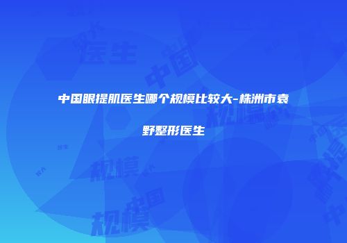 中国眼提肌医生哪个规模比较大-株洲市袁野整形医生