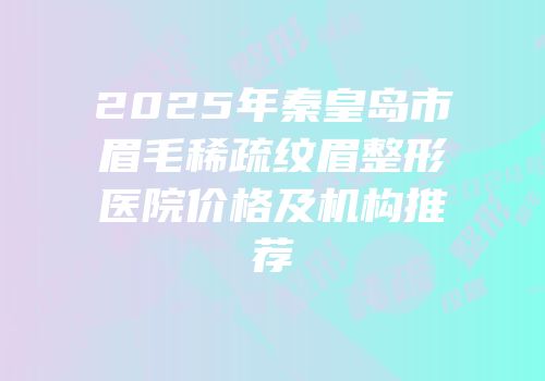 2025年秦皇岛市眉毛稀疏纹眉整形医院价格及机构推荐