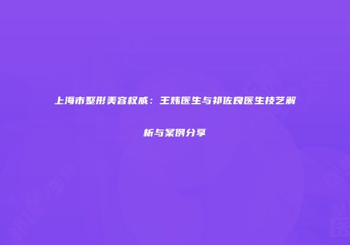 上海市整形美容权威：王炜医生与祁佐良医生技艺解析与案例分享