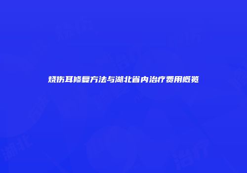 烧伤耳修复方法与湖北省内治疗费用概览