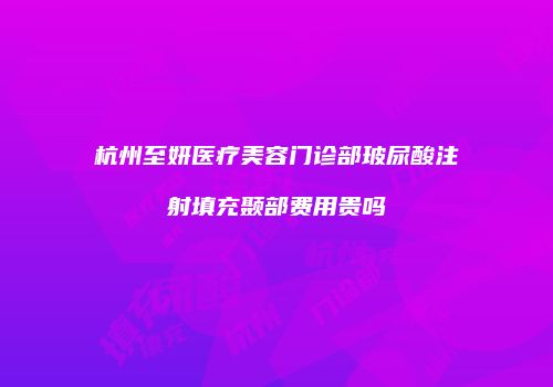 杭州至妍医疗美容门诊部玻尿酸注射填充颞部费用贵吗