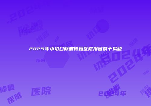 2025年小切口除皱修复医院排名前十揭晓