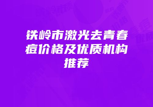 铁岭市激光去青春痘价格及优质机构推荐