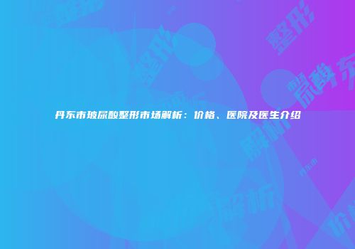 丹东市玻尿酸整形市场解析：价格、医院及医生介绍