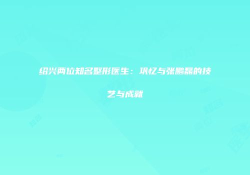 绍兴两位知名整形医生：巩忆与张鹏磊的技艺与成就
