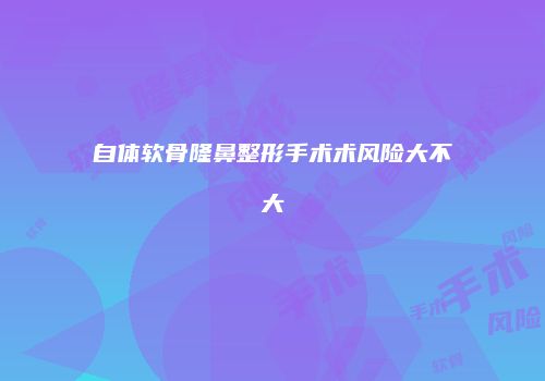 自体软骨隆鼻整形手术术风险大不大