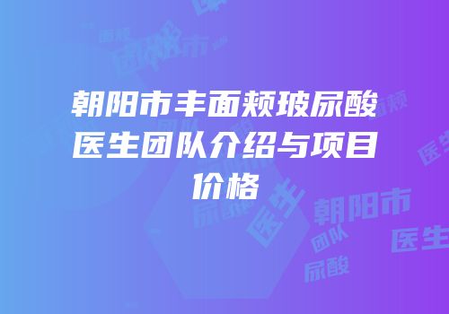 朝阳市丰面颊玻尿酸医生团队介绍与项目价格