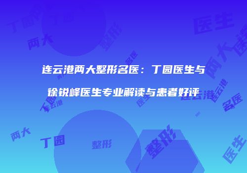 连云港两大整形名医：丁园医生与徐锐峰医生专业解读与患者好评