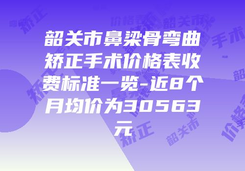 韶关市鼻梁骨弯曲矫正手术价格表收费标准一览-近8个月均价为30563元