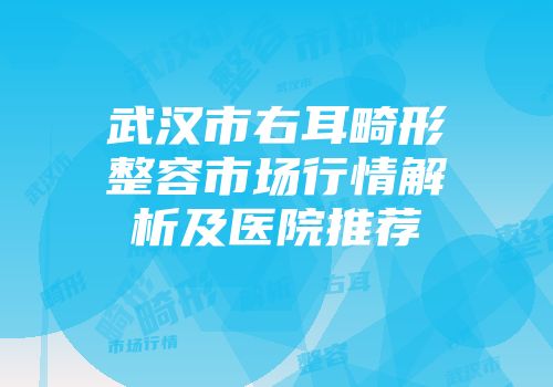 武汉市右耳畸形整容市场行情解析及医院推荐
