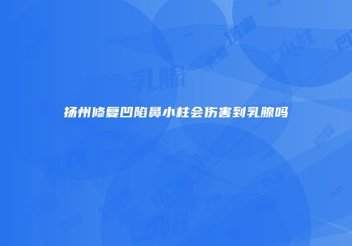 扬州修复凹陷鼻小柱会伤害到乳腺吗
